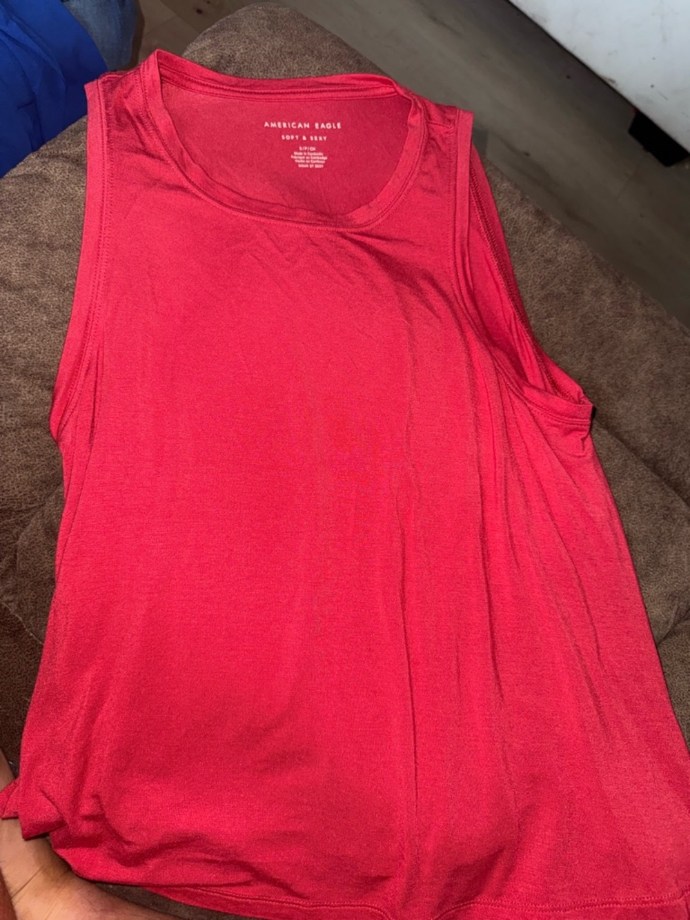 American Eagle Outfitters Red Scoop Neck Tank